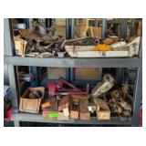 ASSORTED CAR PARTS - 2 SHELVES