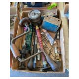 HAND DRILL, ASST ENGINE TOOLS, MIRROR & MORE