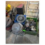 HUBCAPS & HUBCAP CENTERS - 3 CRATES