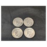 4 - EISENHOWER DOLLARS, 1971 AND 1972