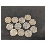 12 - SUSAN B ANTHONY $1 COINS