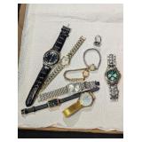 8 WRIST WATCHES AND 1 RING WATCH