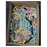 COSTUME PEARL NECKLACES AND PINS