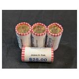 100 - JAMES POLK DOLLAR COINS