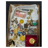 COLLECTABLE PINS, COINS, STAMPS, AND MORE