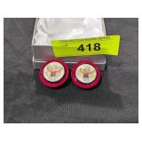 2 - VINTAGE SPIRO AGNEW EARRINGS - RARE