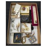 EARRINGS, BROACHES, NECKLACES AND MORE