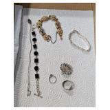 WOMENS BRACLETS, NECLKACE, RINGS - MARKED