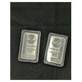 2X - ONE OUNCE .999 SILVER BAR, WALKING LIBERTY