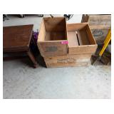3 - VINTAGE WOOD CRATES