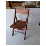 RARE - SIGNED FOWLER SALESMAN SAMPLE FOLDING CHAIR