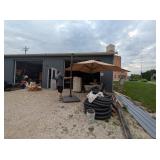 LARGE 9'x12.5' PATIO UMBRELLA & CHAIRS