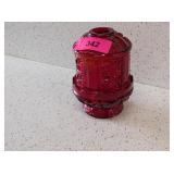 LARGE VINTAGE RUBY RED FAIRY LAMP