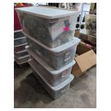 4 - TOTES OF ARTIFICIAL FLOWERS/FOLIAGE