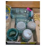 ANTIQUE BLUE BALL CANNING JARS
