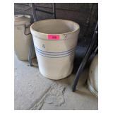 RARE TRIPLE BLUE BAND 8 GALLON CROCK