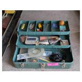 TACKLE BOX WITH VINTAGE PLUGS & LURES