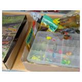 FISHING JIGS, LINE & RUBBER WORMS