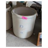 10 GALLON RED WING CROCK WITH HANDLES