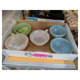 FIRE KING BOWLS & BAKING DISHES - 5 TOTAL