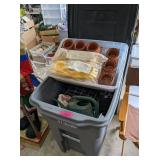 GARDEN PLANTING COLLECTION WITH GARBAGE CAN
