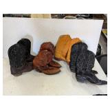 4 SETS OF COWBOY BOOTS