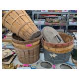 APPLE BASKETS, GALVANIZED BUCKET & MORE