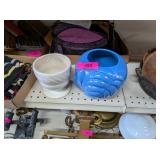 2 - STONEWARE PLANTERS