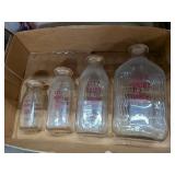 4 CITY DAIRY CHILTON MILK BOTTLES