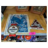 BLATZ & DREWRYS ALUMINIZED BEER SIGNS
