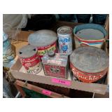 COFFEE, SYRUP TINS - ANTIQUE