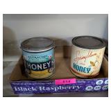 2 VINTAGE HONEY TINS