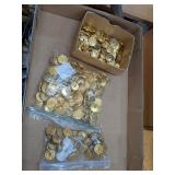 POLICE 3/4' FLAT GOLD BUTTONS