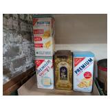 4 - VINTAGE CRACKER TINS