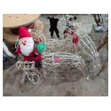 LIGHTED SLEIGH WITH REINDEER