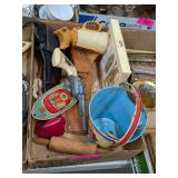 VINTAGE CAP GUN, TIN BOAT & MORE
