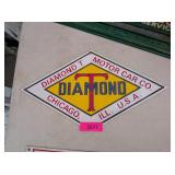 DIAMOND T MOTOR CAR CO. ENAMEL SIGN