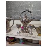 VINTAGE SILVER TEA SERVING SET