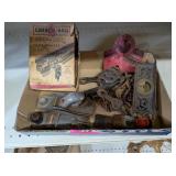 VINTAGE HAND PLANES, PULLEYS, LEVEL
