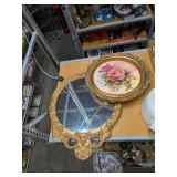 GOLD FRAME DECORATIVE MIRROR & PICTURE