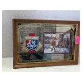 OLD STYLE BEER WHITE-TAILED DEER MIRROR