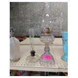 2 - GLASS OIL LANTERNS