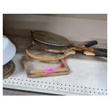 4 VINTAGE TENNIS RACKETS