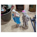 2 CONCRETE FIGURINES