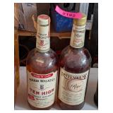 HIRAM WALKERS 10 HIGH & RITTENHOUSE WHISKEY