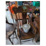 ANTIQUE COMMODE CHAIR TOILET