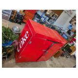 COCA COLA ROLLING METAL CABINET