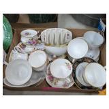 FINE BONE CHINA, CUPS, SAUCERS & PLATES