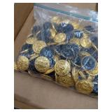 139 - 1' GOLD POLICE BUTTONS