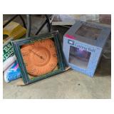 GAZING BALL & OUTDOOR THERMOMETER